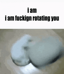 a picture of a soap bar with the words i am fuckign rotating you