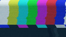 a row of colored stripes on a black background with a white stripe in the middle