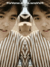 a picture of a man 's face with pixverse.ai written on the bottom