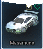 a picture of a car in a video game with the name masamune on it .