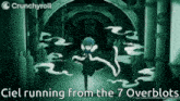 a poster for ciel running from the 7 overblots