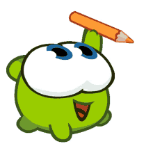 writing nibble nom om nom and cut the rope scribble jot down