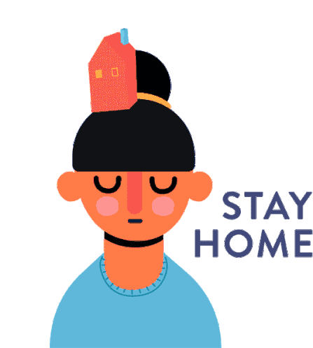 Stay Home Home Sticker - Stay Home Home Social Distancing Stickers