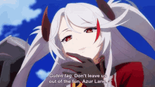 prinz eugen azur lane guten tag dont leave me out of the fun anime