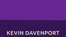 a gold coin is spinning on a purple background with the name kevin davenport on the bottom
