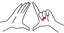sign gesture palms hands pink