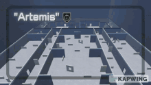 a video game called artemis is being played on a computer