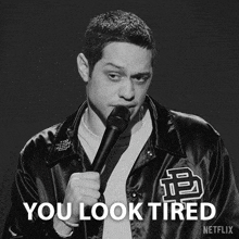You Look Tired Pete Davidson GIF - You Look Tired Pete Davidson Pete Davidson Turbo Fonzarelli GIFs