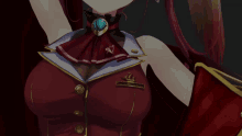 a close up of a girl 's breast with a badge that says captain on it