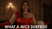 What A Nice Surprise Alma Fillcot GIF - What A Nice Surprise Alma Fillcot Why Women Kill GIFs