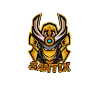 a logo for xtwaz shows a samurai with a horned helmet