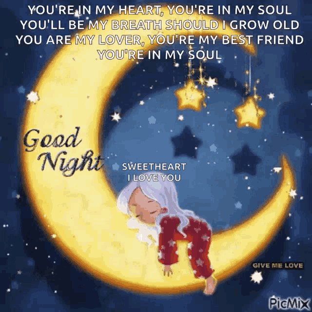 Good Night Moon GIF - Good Night Moon Stars - Discover & Share GIFs