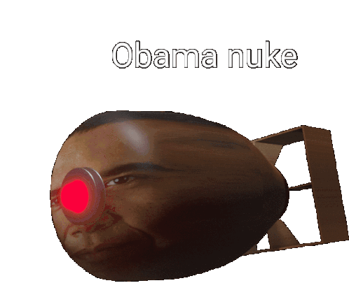Obama Nuke Plus Sticker - Obama Nuke Plus Stickers