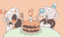 cuphead birthday mugman blow candle