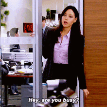 Parks And Rec April Ludgate GIF - Parks And Rec April Ludgate Hey Are You Busy GIFs