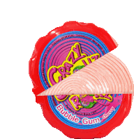 a can of crazy bubble gum with a cherry flavor