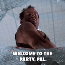 Die Hard John Mc Clane GIF - Die Hard John Mc Clane Welcome To The Party Pal GIFs