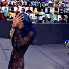 Sasha Banks Smack Down Womens Champion GIF - Sasha Banks Smack Down Womens Champion Back Up GIFs