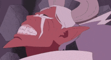 a close up of a cartoon character 's face with a tear running down his eye