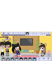 a screenshot of a video game called gacha life shows a girl sitting on the floor