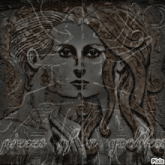a drawing of a woman with the words pieces of a goddess
