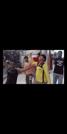 a blurry picture of a group of people dancing