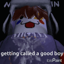 getting called a good boy is written on a picture
