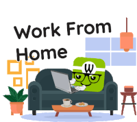 Wfh Work From Home Sticker - Wfh Work From Home Working From Home Stickers