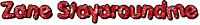 a red sign that says zone stoparoundme on a white background