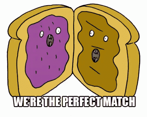 a cartoon of two slices of toast with the words 
