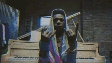 Gang Hand Signs A Boogie Wit Da Hoodie GIF - Gang Hand Signs A Boogie Wit Da Hoodie Bleed Song GIFs