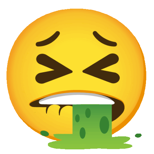 Combination Emoji Vomiting Sticker - Combination emoji Vomiting Biting ...