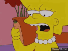 Lisa Simpson Simpsons GIF - Lisa Simpson Simpsons Carrot GIFs