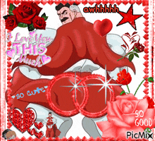 a picture of a man with the words i love you this much on the bottom