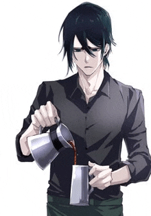 Ulquiorra Father Figure Making Tea Calmly And Eyes Narrowed GIF