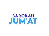 a blue and white logo that says barokah jum'at
