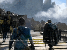 a man in a video game says " i know what i can do for them help them remember who they were in life "