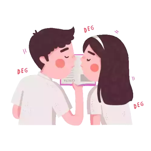 Mawar & Ringgo Kiss Sticker - Mawar And Ringgo Kiss Kisses Stickers