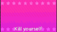a girl with a speech bubble that says " kill yourself "