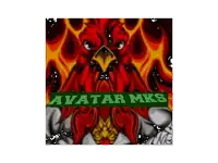 a picture of a rooster with the words avatar mks on it