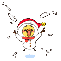 Duck Winter Sticker - Duck Winter Happy Stickers