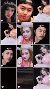 a collage of pictures of a man and a woman with the word langga on the bottom left