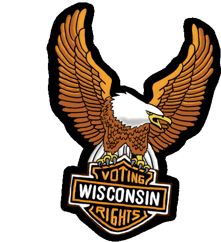 Wisconsin Loves The Freedom To Vote How We Choose Eagle Sticker - Wisconsin Loves The Freedom To Vote How We Choose Eagle Vrl Stickers