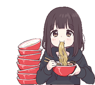 Hungry Anime Sticker - Hungry Anime Girl Stickers