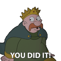You Did It King Zøg Sticker - You Did It King Zøg John Dimaggio Stickers