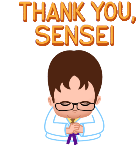 The Office Dwight Schrute Thank You Sensei Sticker - The Office Dwight ...