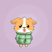 a cartoon drawing of a guinea pig with a beard