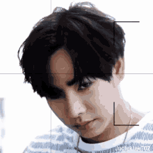 a close up of a person 's face with a square around it that says judlekkror