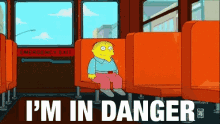 Im In Danger Ralph GIF - Im In Danger Ralph The Simpsons GIFs