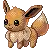 eevee is a pixel art pokemon with a long tail and ears .